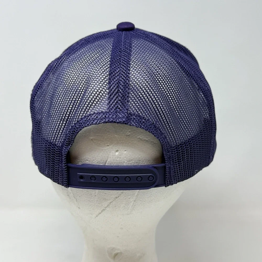 Bass‎ Pro Shops Hat Outdoor Fishing Trucker Mesh Cap Adjustable Snap Back Purple